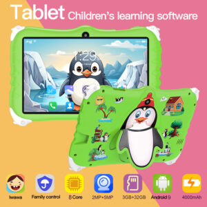 Kids Tablet – Penguin Design, 3GB RAM + 32GB Storage